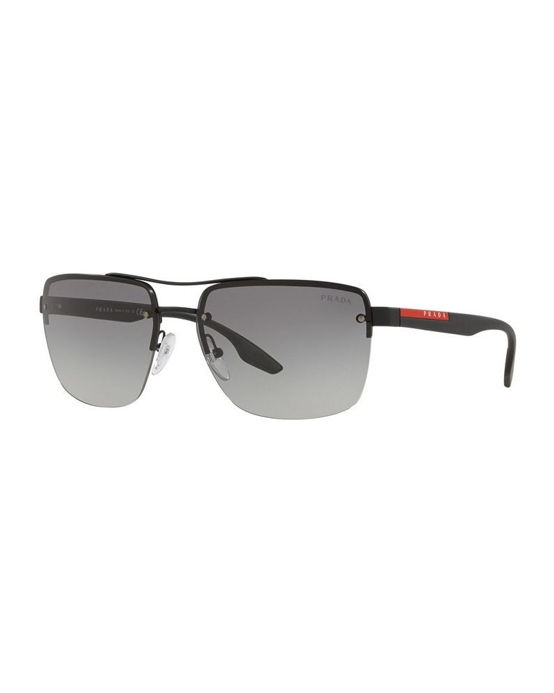 Men's Sunglasses PS 60US 62 LIFESTYLE BLACK RUBBER/GREY GRADIENT $51.68 Mens