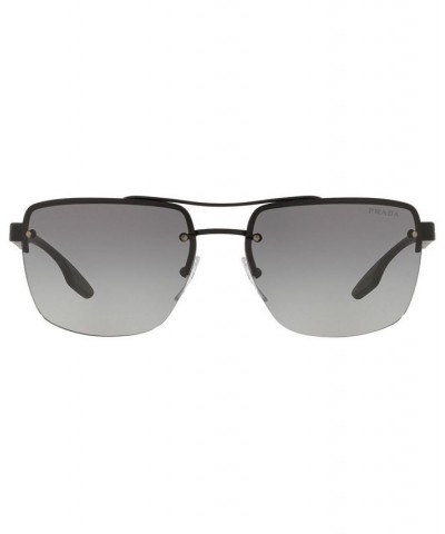 Men's Sunglasses PS 60US 62 LIFESTYLE BLACK RUBBER/GREY GRADIENT $51.68 Mens