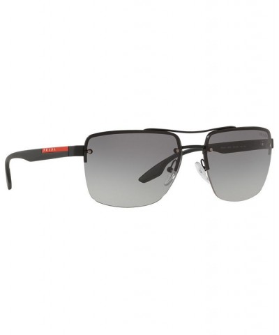 Men's Sunglasses PS 60US 62 LIFESTYLE BLACK RUBBER/GREY GRADIENT $51.68 Mens