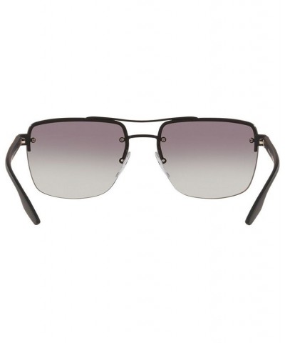 Men's Sunglasses PS 60US 62 LIFESTYLE BLACK RUBBER/GREY GRADIENT $51.68 Mens