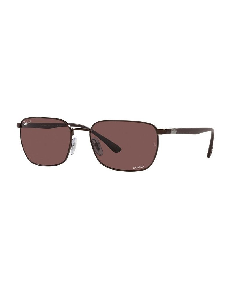 Unisex Polarized Sunglasses RB3684CH 58 Brown $43.32 Unisex