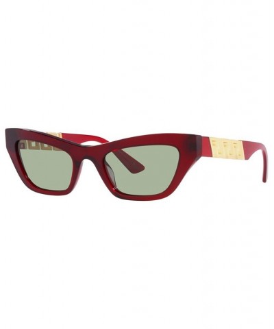Women's Sunglasses VE4419 52 Transparent Red $96.60 Womens