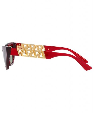 Women's Sunglasses VE4419 52 Transparent Red $96.60 Womens