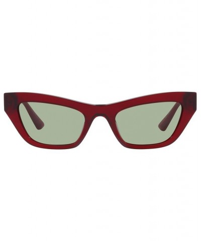 Women's Sunglasses VE4419 52 Transparent Red $96.60 Womens