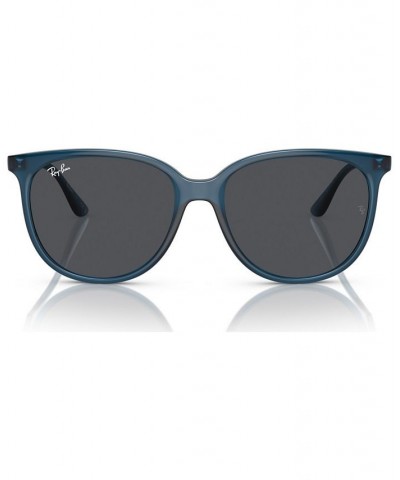 Women's Low Bridge Fit Sunglasses RB4378 Opal Blue $30.80 Womens