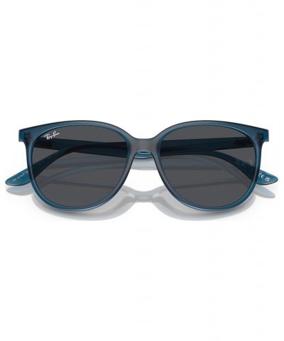 Women's Low Bridge Fit Sunglasses RB4378 Opal Blue $30.80 Womens