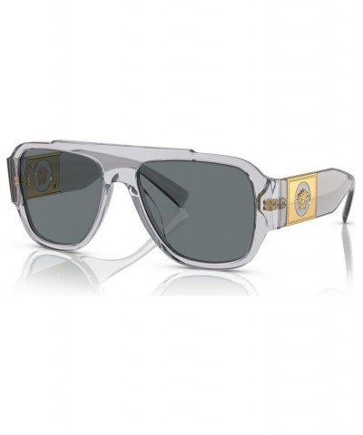 Men's Polarized Sunglasses VE4436U 57 Transparent Gray $68.00 Mens