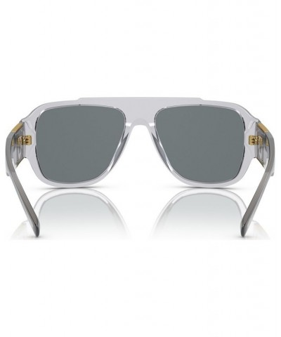 Men's Polarized Sunglasses VE4436U 57 Transparent Gray $68.00 Mens