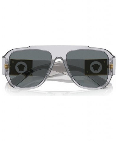 Men's Polarized Sunglasses VE4436U 57 Transparent Gray $68.00 Mens