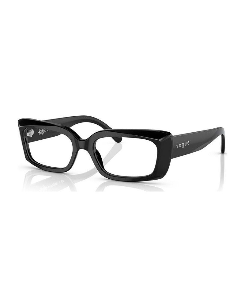 Women's Rectangle Eyeglasses VO544152-O Black $20.79 Womens