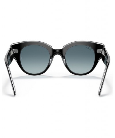 ROUNDABOUT Sunglasses RB2192 47 BLACK ON TRANSPARENT/BLUE GRADIENT GREY $49.14 Unisex