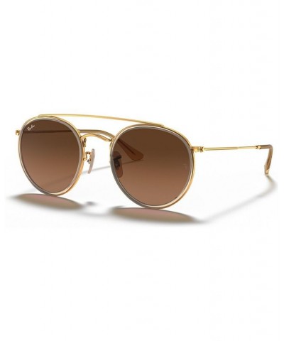 Sunglasses RB3647N ROUND DOUBLE BRIDGE GOLD / BROWN GRADIENT GREY $39.69 Unisex