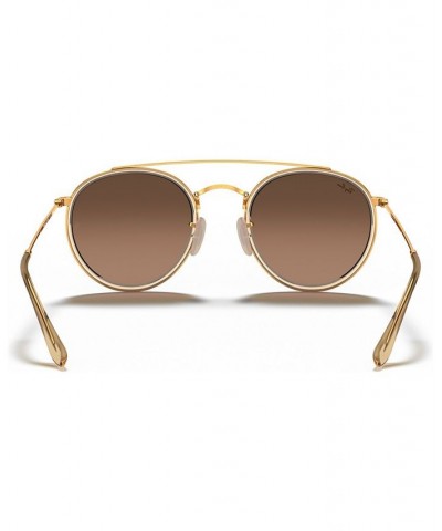 Sunglasses RB3647N ROUND DOUBLE BRIDGE GOLD / BROWN GRADIENT GREY $39.69 Unisex