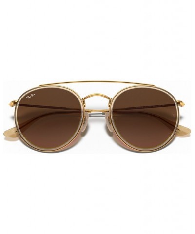 Sunglasses RB3647N ROUND DOUBLE BRIDGE GOLD / BROWN GRADIENT GREY $39.69 Unisex