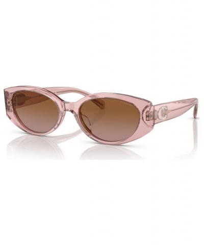 Women's Sunglasses HC8353U54-Y Transparent Pink $51.00 Womens