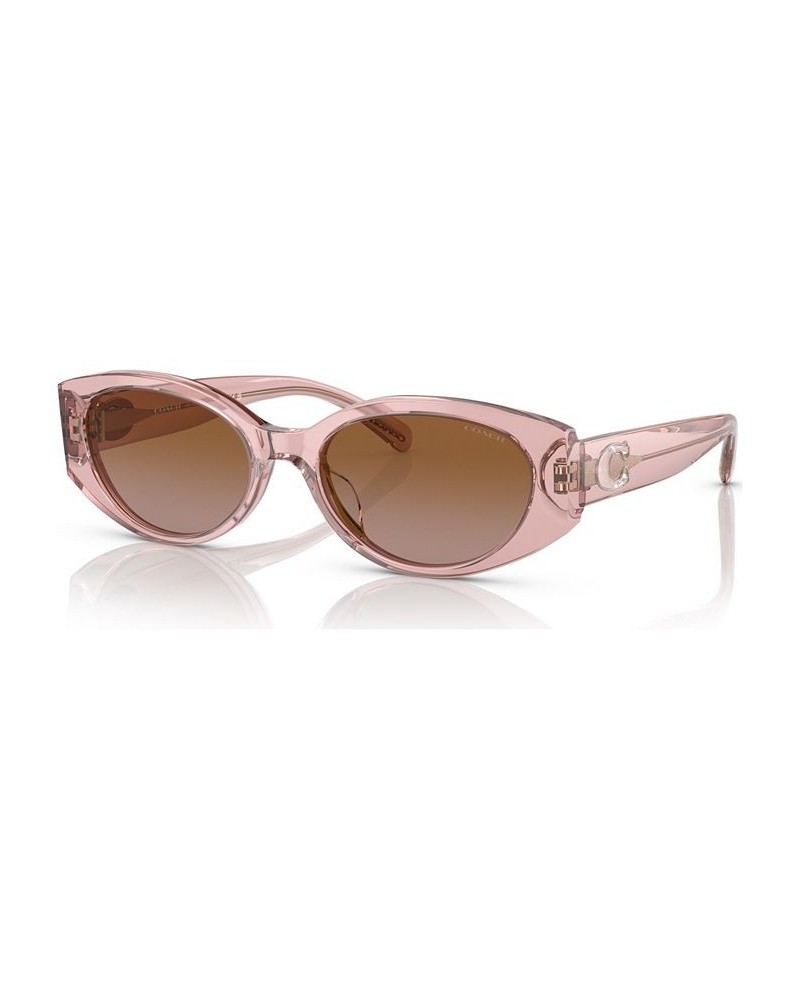 Women's Sunglasses HC8353U54-Y Transparent Pink $51.00 Womens