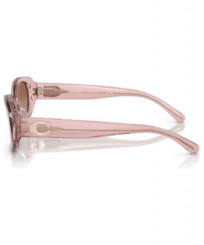 Women's Sunglasses HC8353U54-Y Transparent Pink $51.00 Womens