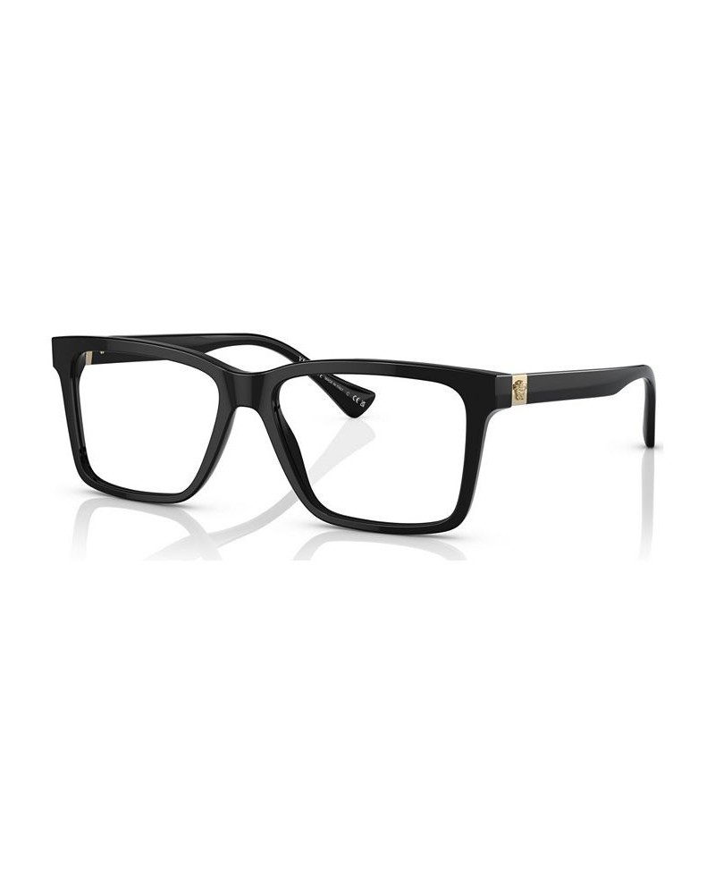 Men's Rectangle Eyeglasses VE332856-O Black $48.64 Mens