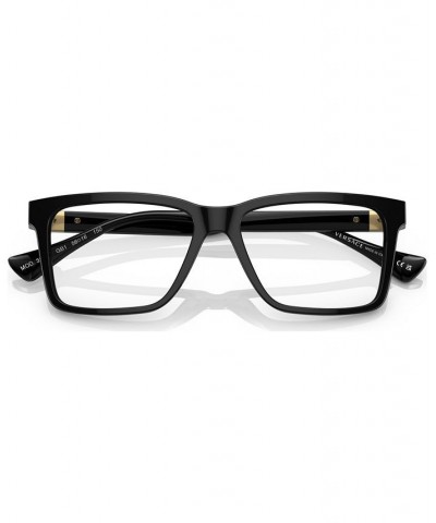 Men's Rectangle Eyeglasses VE332856-O Black $48.64 Mens