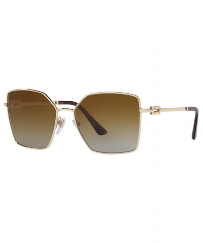 Women's Polarized Sunglasses BV6175 56 Pale Gold-Tone $57.96 Womens