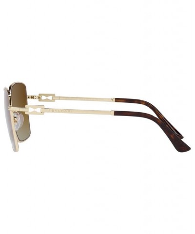 Women's Polarized Sunglasses BV6175 56 Pale Gold-Tone $57.96 Womens