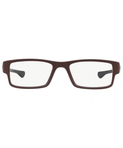 OX8046 Airdrop Men's Rectangle Eyeglasses Burgundy $21.56 Mens