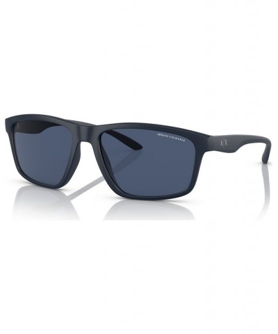 Men's Sunglasses AX4122S59-X Matte Blue $15.12 Mens