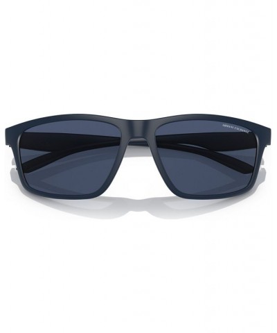 Men's Sunglasses AX4122S59-X Matte Blue $15.12 Mens