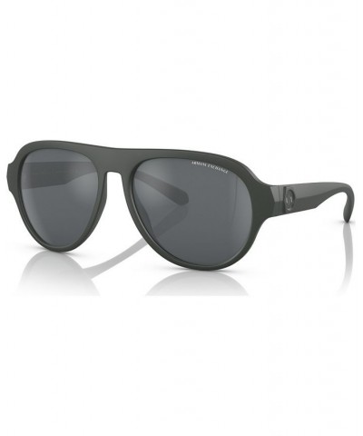 Men's Sunglasses AX4126SU58-Z Matte Dark Green $11.48 Mens