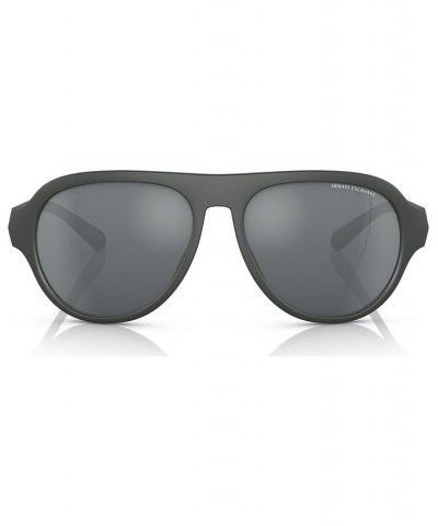 Men's Sunglasses AX4126SU58-Z Matte Dark Green $11.48 Mens