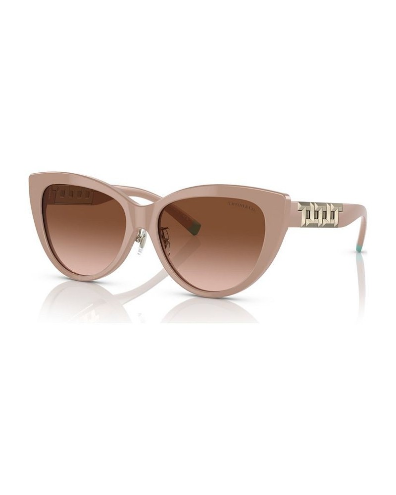 Women's Low Bridge Fit Sunglasses TF4196F56-Y Solid Nude $90.64 Womens