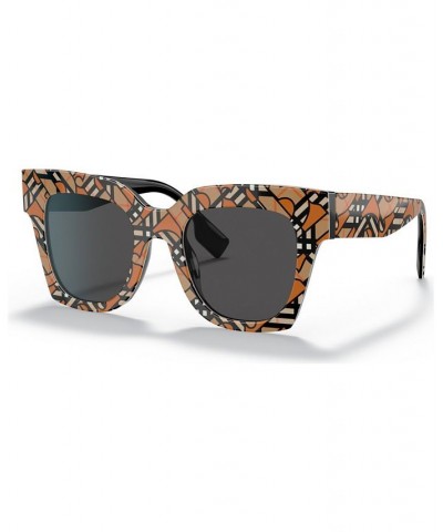 Women's 49 Sunglasses BE4382U49-X Top Orange/Black $78.68 Womens