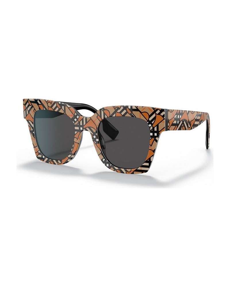 Women's 49 Sunglasses BE4382U49-X Top Orange/Black $78.68 Womens