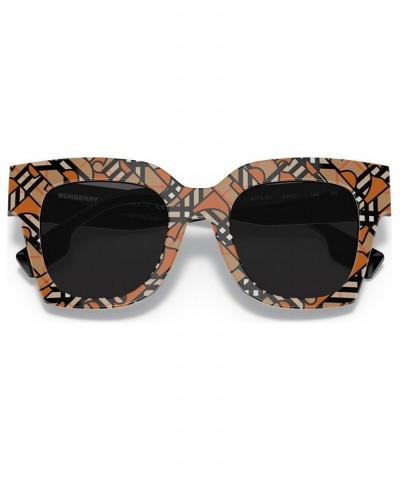 Women's 49 Sunglasses BE4382U49-X Top Orange/Black $78.68 Womens