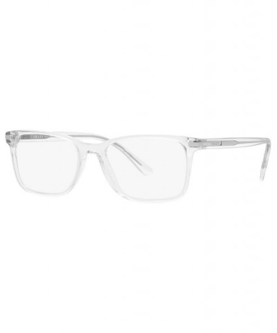 PR14WV Men's Rectangle Eyeglasses Blue Crystal $32.23 Mens