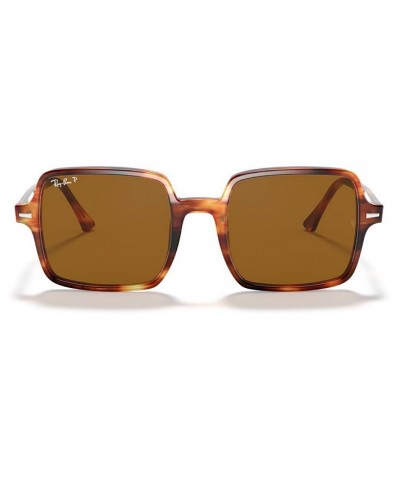 SQUARE II Polarized Sunglasses RB1973 53 STRIPPED HAVANA/BROWN POLAR $60.48 Unisex