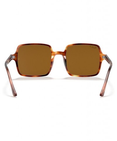 SQUARE II Polarized Sunglasses RB1973 53 STRIPPED HAVANA/BROWN POLAR $60.48 Unisex