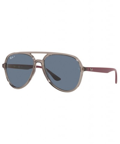 Unisex Polarized Sunglasses RB4376 57 Transparent Gray $47.25 Unisex