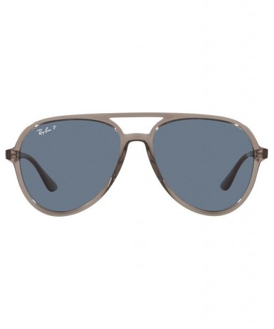 Unisex Polarized Sunglasses RB4376 57 Transparent Gray $47.25 Unisex