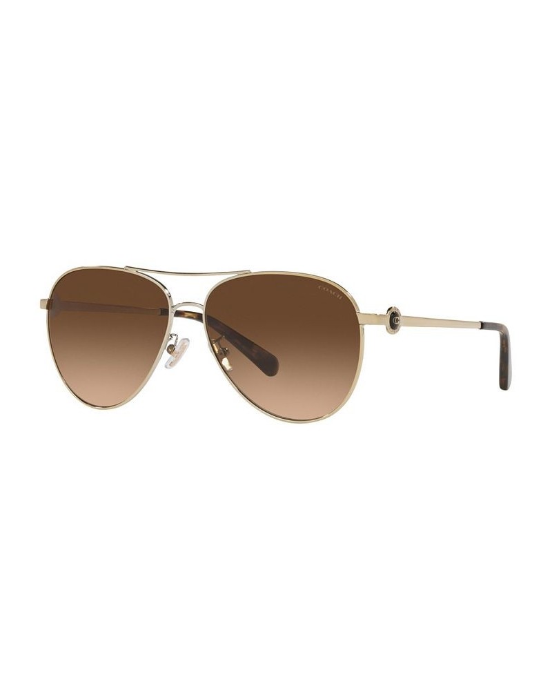 Women's Sunglasses HC7128 58 Shiny Light Gold-Tone $35.86 Womens