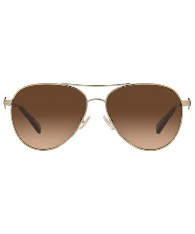 Women's Sunglasses HC7128 58 Shiny Light Gold-Tone $35.86 Womens