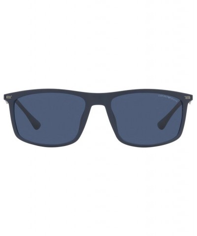 Men's Sunglasses EA4171U 57 Matte Blue $29.60 Mens