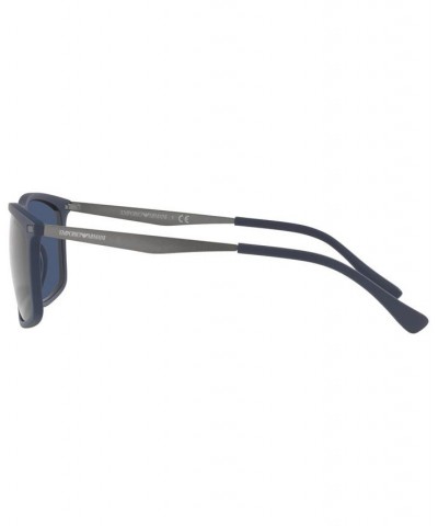 Men's Sunglasses EA4171U 57 Matte Blue $29.60 Mens