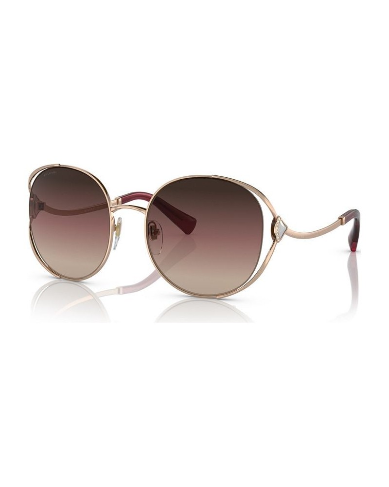 Women's Sunglasses BV6181B57-Y Pink Gold Tone $111.51 Womens