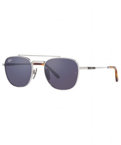 Unisex Sunglasses Frank II Titanium 51 Silver-Tone $93.28 Unisex