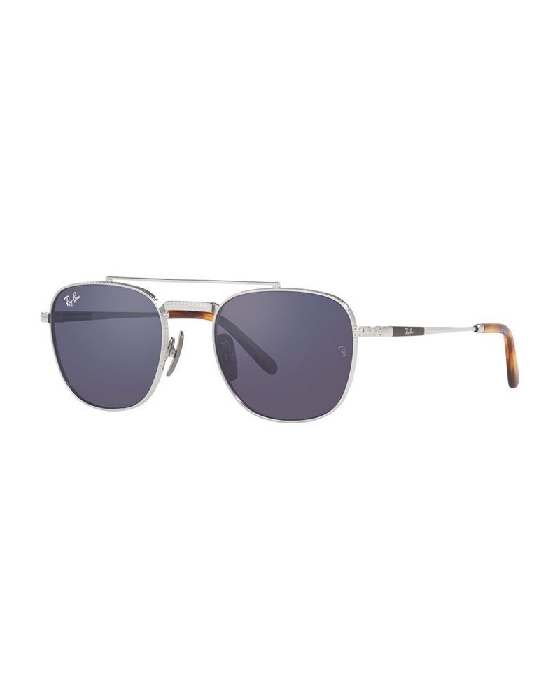 Unisex Sunglasses Frank II Titanium 51 Silver-Tone $93.28 Unisex