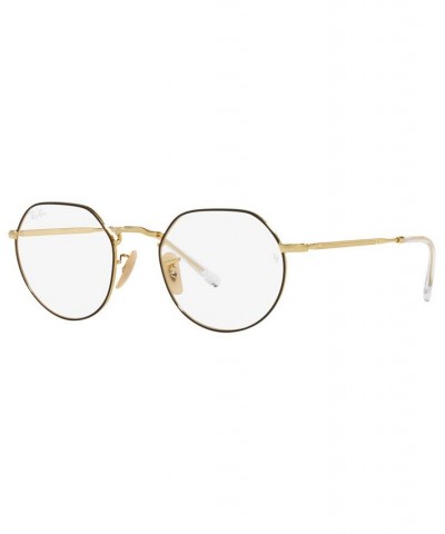 RB6465 Jack Unisex Irregular Eyeglasses Silver-Tone $28.64 Unisex