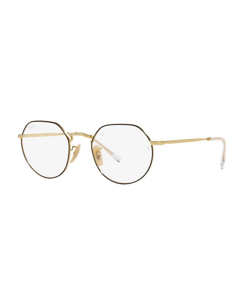 RB6465 Jack Unisex Irregular Eyeglasses Silver-Tone $28.64 Unisex