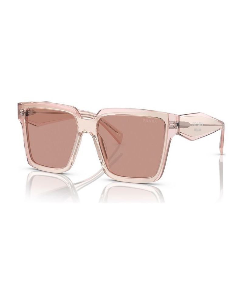 Women's Low Bridge Fit Sunglasses PR 24ZSF Peacock/Sky $52.65 Womens