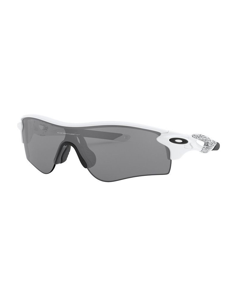 Men's Low Bridge Fit Sunglasses OO9206 RadarLock Path 38 White $29.82 Mens